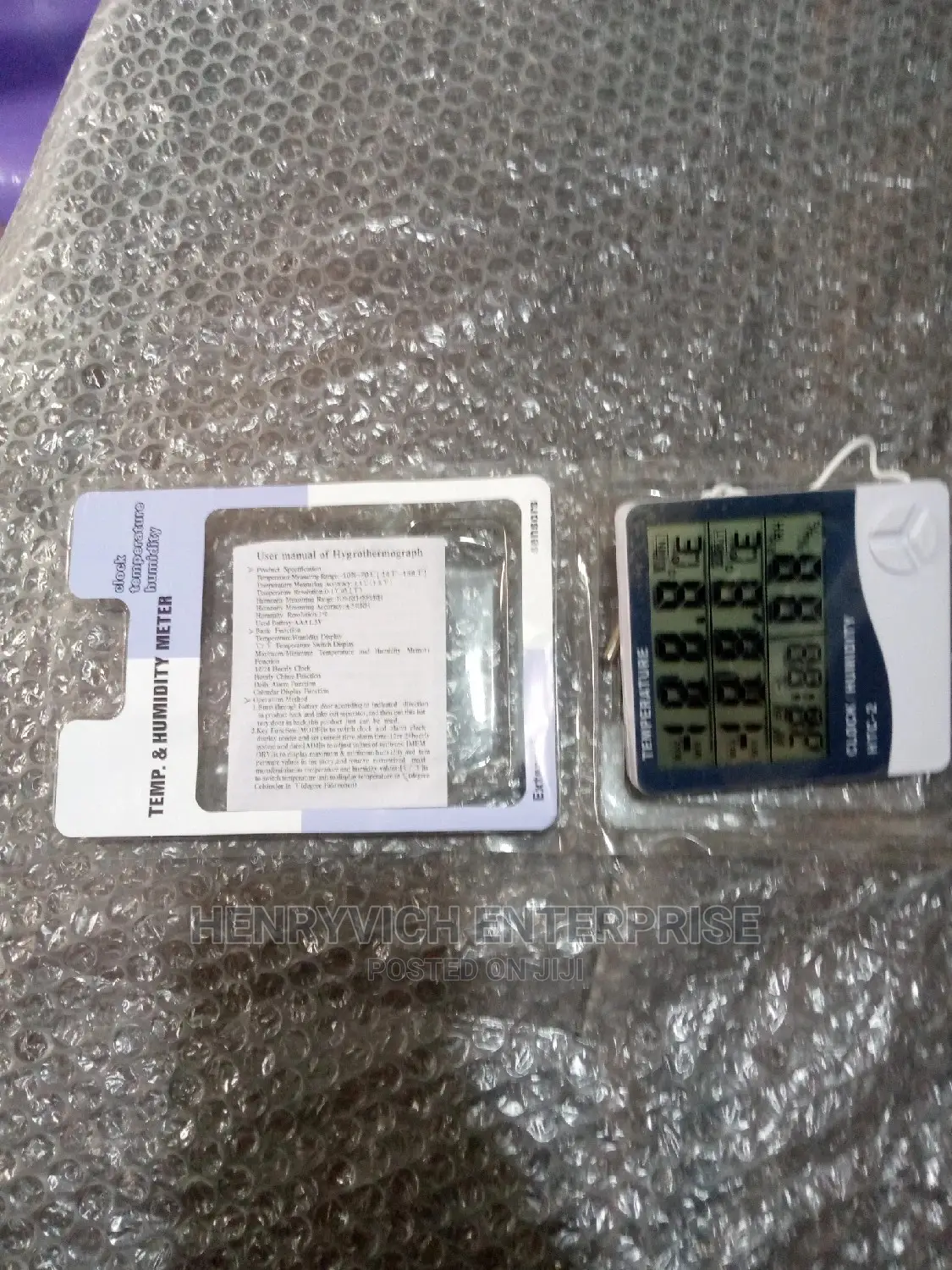 Humidity and Temperature Meter