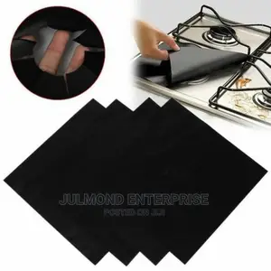 4pcs/Set Gas Stove Reusable Protection Pad for Gas Burners