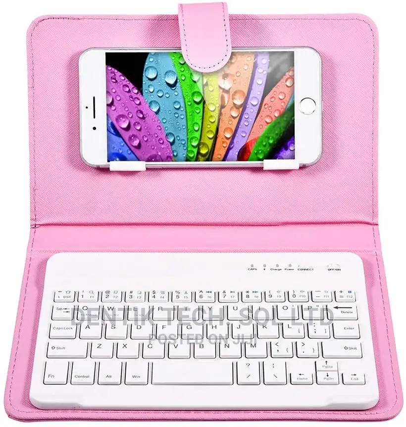 Wireless Bluetooth Keyboard for Tablet PU Leather Case-Black