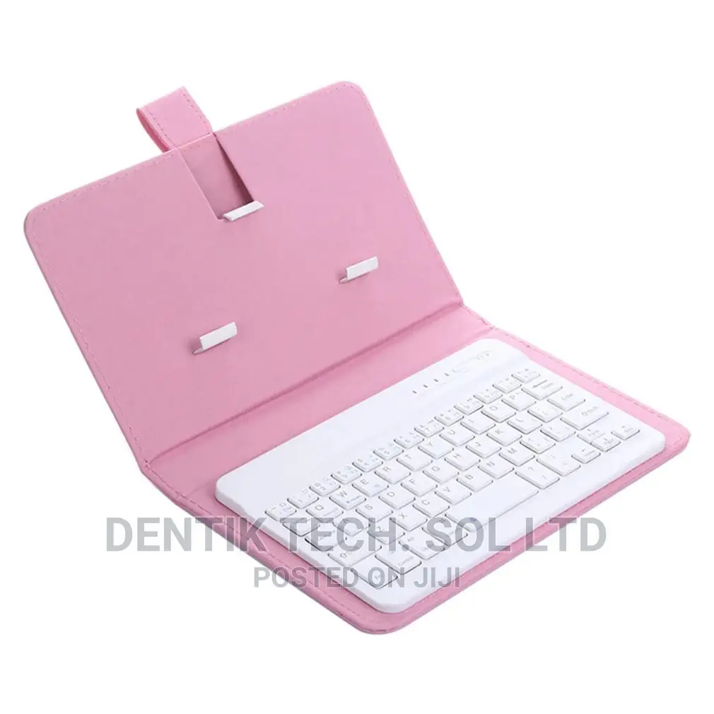 Wireless Bluetooth Keyboard for Tablet PU Leather Case-Black