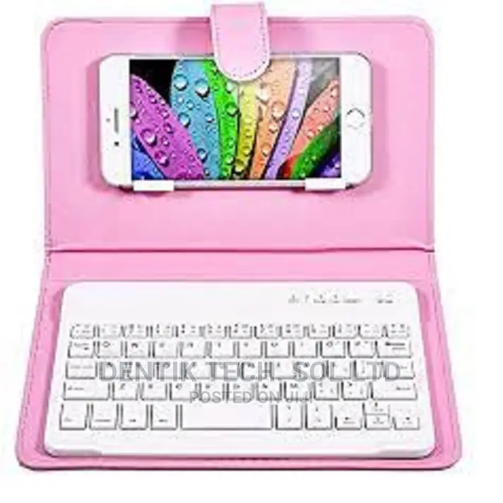 Wireless Bluetooth Keyboard for Tablet PU Leather Case-Black
