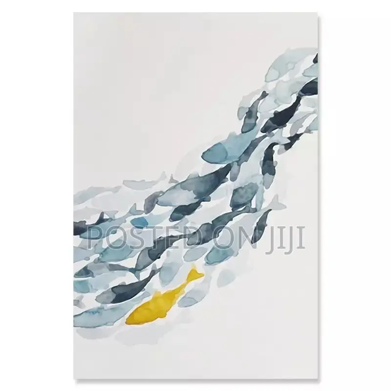Abstract Fish Group Wall Art
