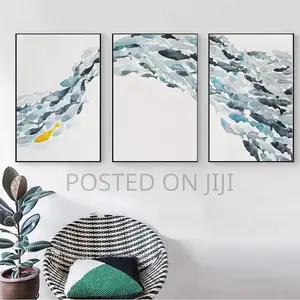 Abstract Fish Group Wall Art