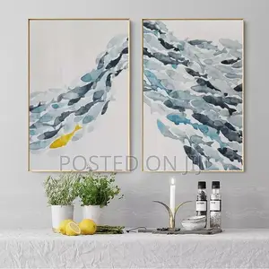 Abstract Fish Group Wall Art