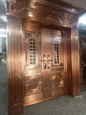 5ft:Original Real Copper Entrance Wt Big Ark and Pillar Door