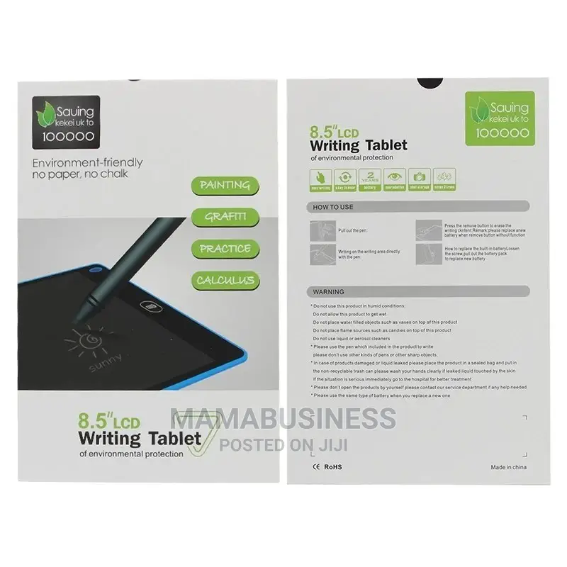 8.5" LCD Writing Tablet Drawing - Black