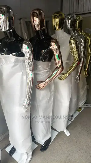 Male Chrome Mannequins Faceless
