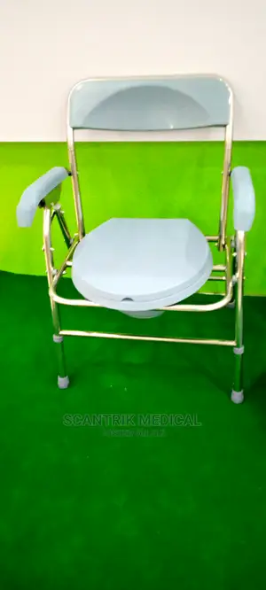 Easy Care Plated Foldable Commode Chair