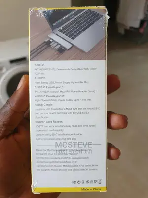 Type C to Hdmi 7 in 1 Multiple Adapter for Macbook and Hp