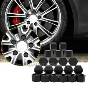 20pcs Silica Gel Car Wheel Nut Protection Cover - Black
