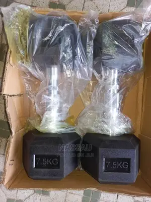 Pair of 7.5kg Hex Commercial Dumbbell