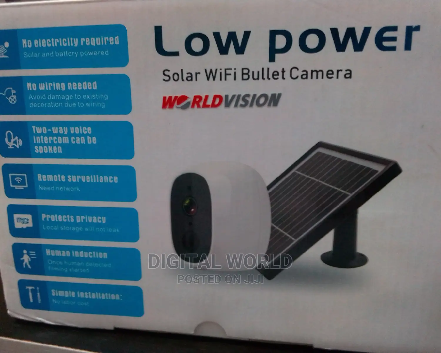 Low Power Solar Bullet Camera