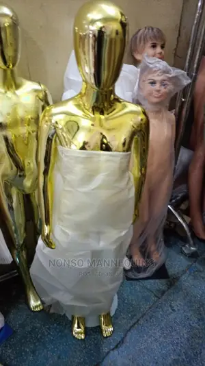 Age 5 to 12 Years Gold Chrome Kiddies Display Mannequin