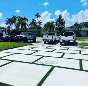 Photo - Concrete Carpet Finishing Artificial Grass Color Concrete