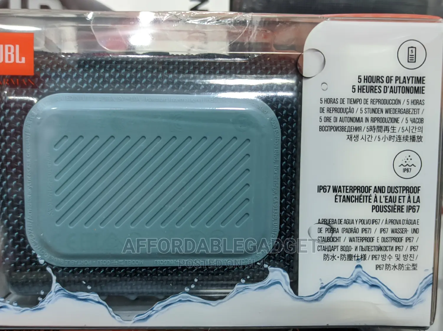 JBL Go 3 Portable Bluetooth Waterproof Speaker.