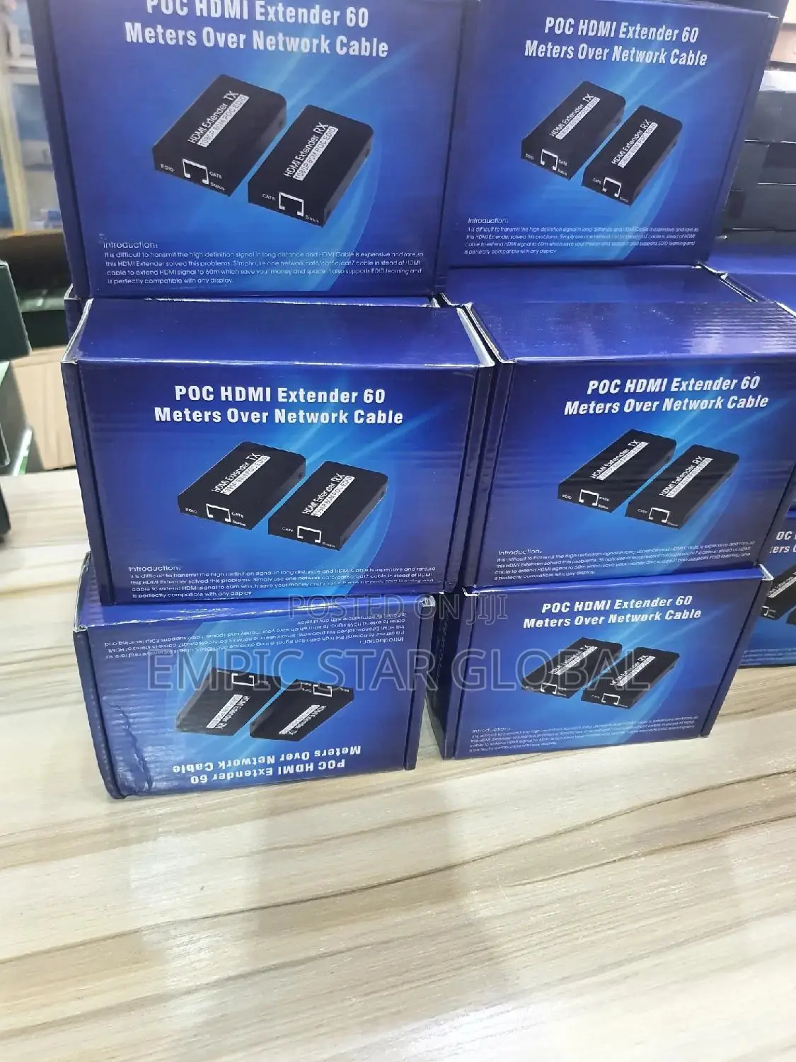 Hdmi 60m Extender Over Cat6 Cable Ethernet Poc