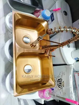 Big Rose Golden II Double Bowl Kitchen Sink