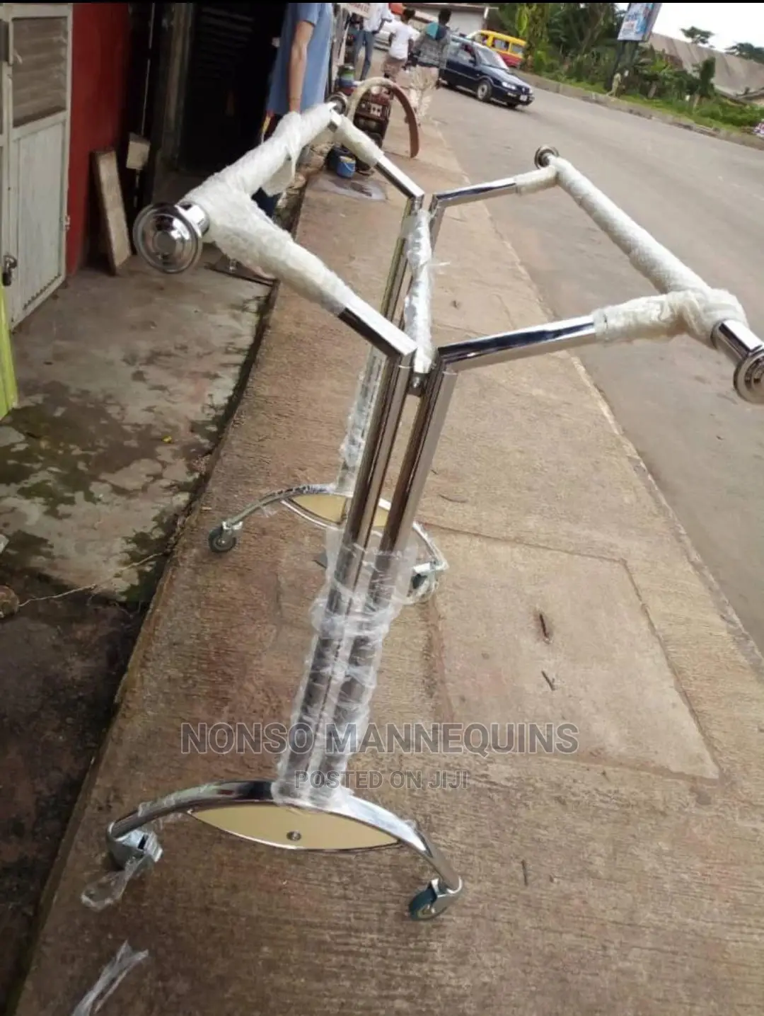 Double Layers Heavy Duty Clothes Rack