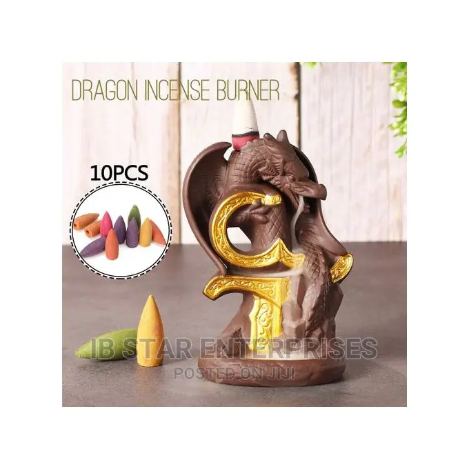 Ceramic Waterfall Backflow Incense Burner Holder Home Decor