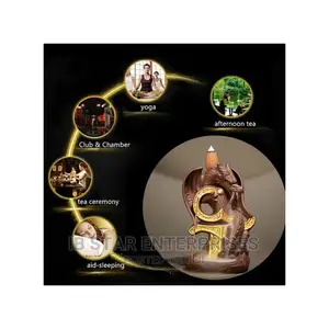 Ceramic Waterfall Backflow Incense Burner Holder Home Decor