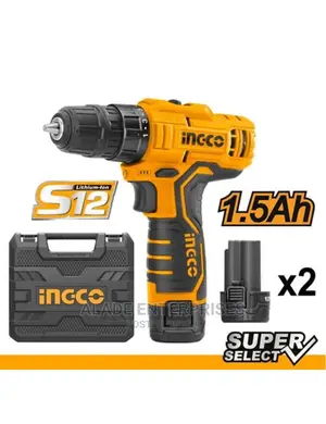Ingco Cordless Drill With Two Battery 12v