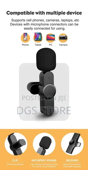 UHF Wireless Microphone for Android, iPhone, iPad, iPod