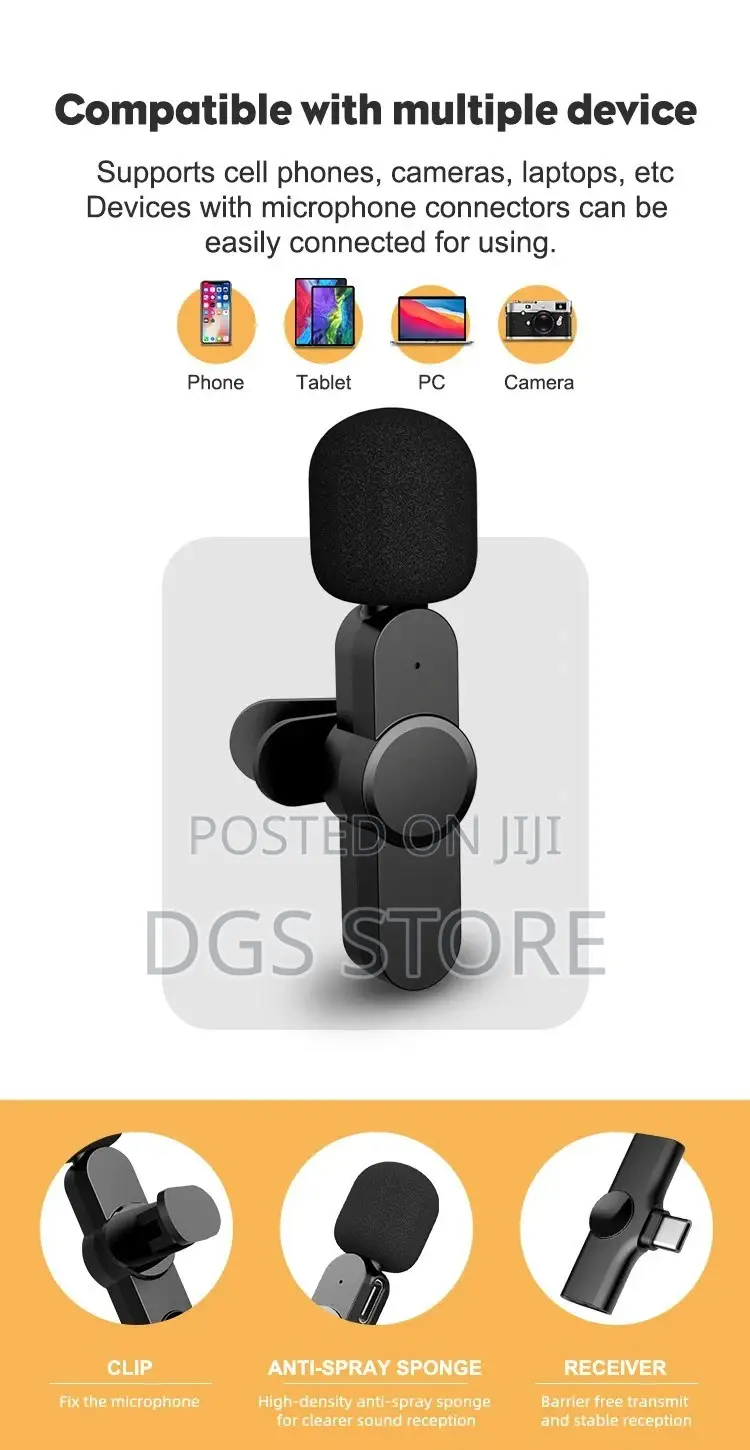 UHF Wireless Microphone for Android, iPhone, iPad, iPod
