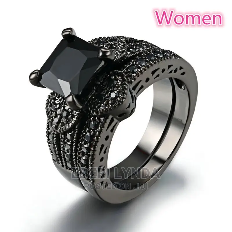 Non Tarnishable Sterling Wedding Ring Set