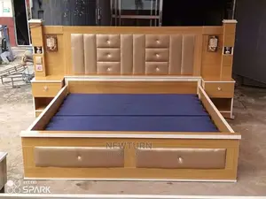 HDF Wooden Bed Frame With Light.
