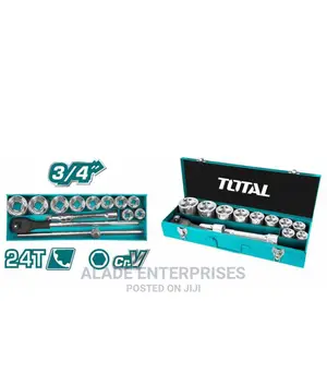 TOTAL 15 Pcs 3/4′′ Socket Set