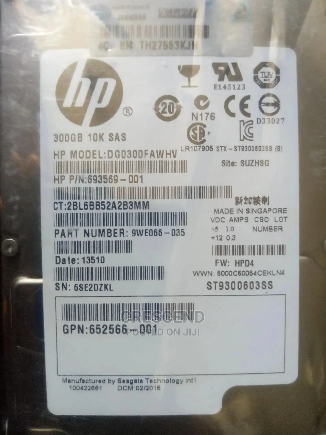 300gb Sarver Harddisk Drive (HDD)