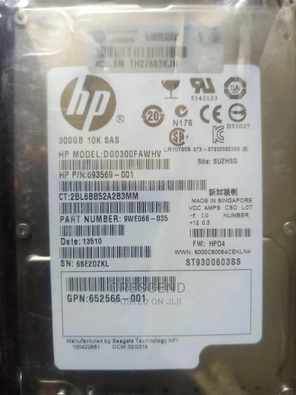 300gb Sarver Harddisk Drive (HDD)