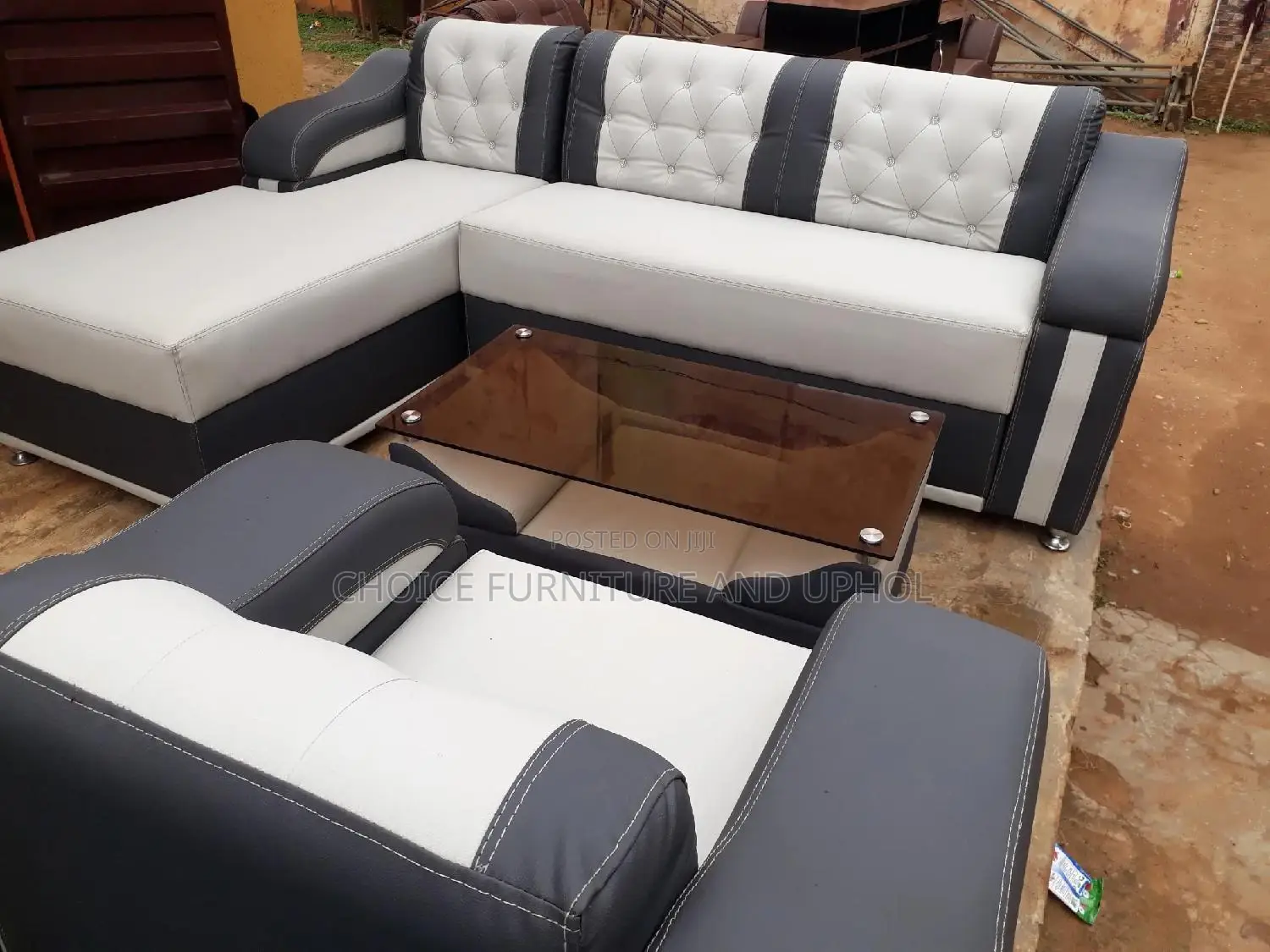 Sofa Corner Unit Plus One Single and Centre Table