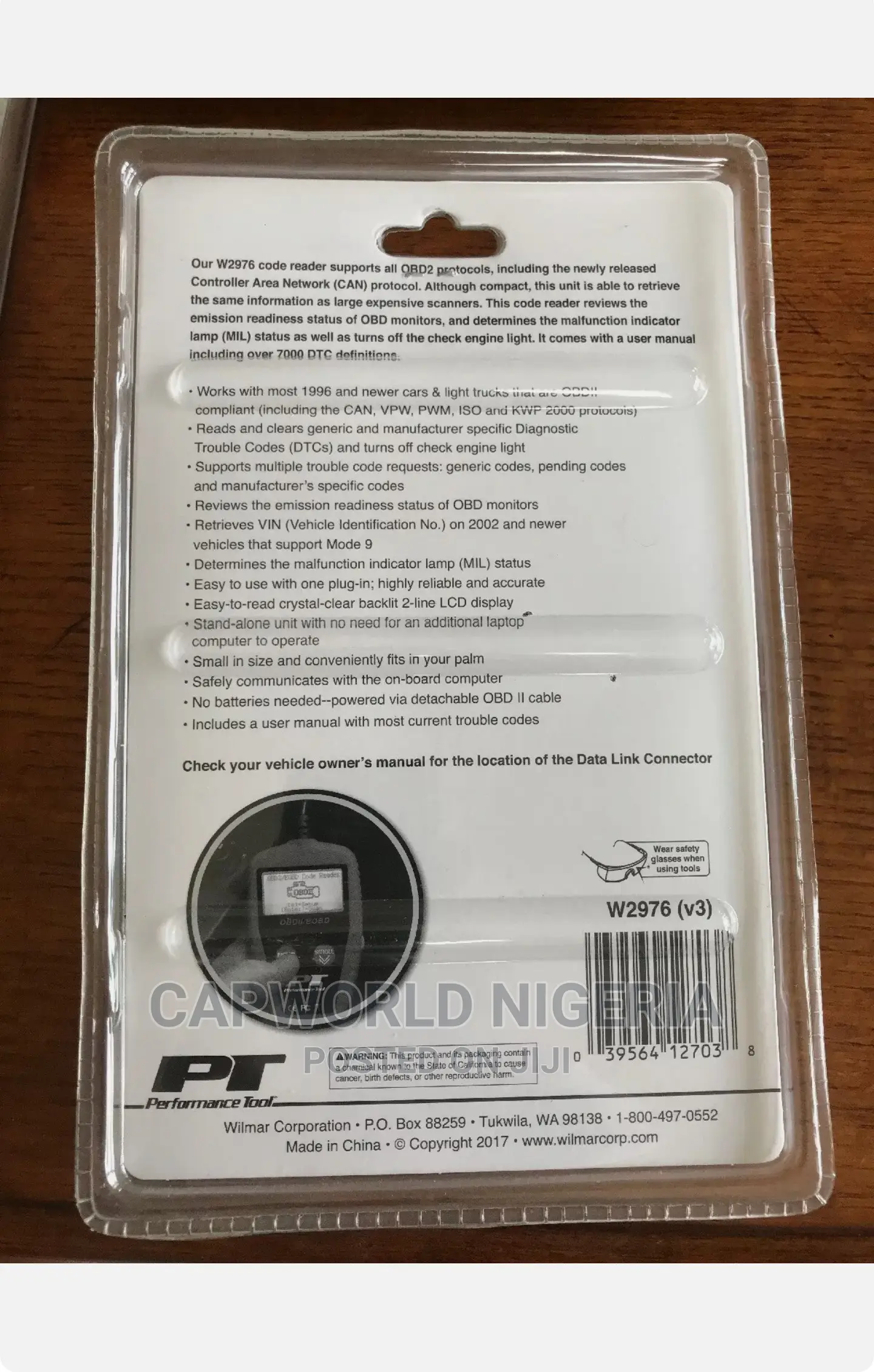 Performance Tool W2976 Universal Multilingual Obdii Scanner