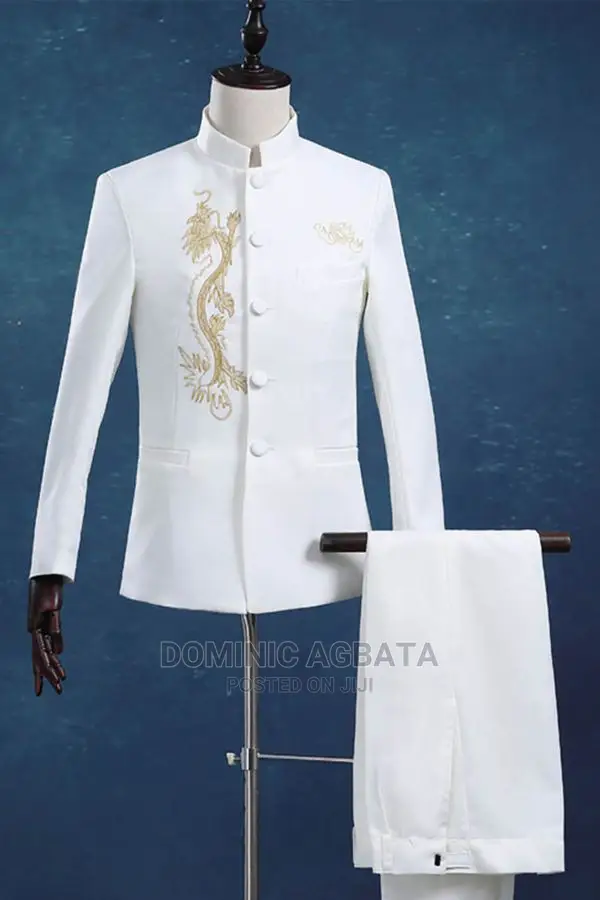 Embrodered White Suits