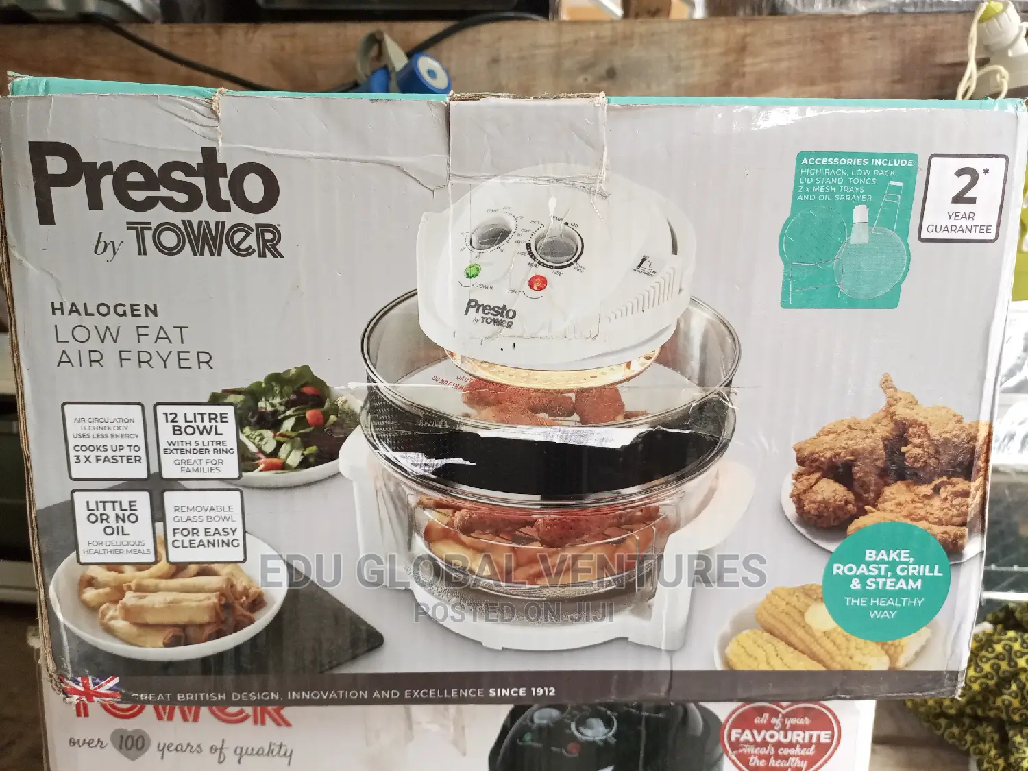 Presto by Tower Halogen Airfryer Oven.17L + Extension Ring