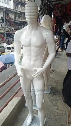 Thick Full Glossy White Male Full Body Mannequin