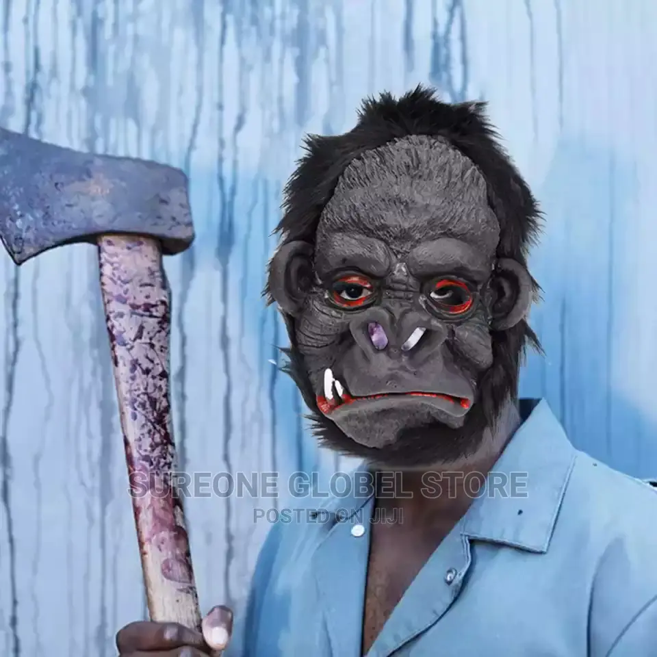 Black Gorilla Mask Horror