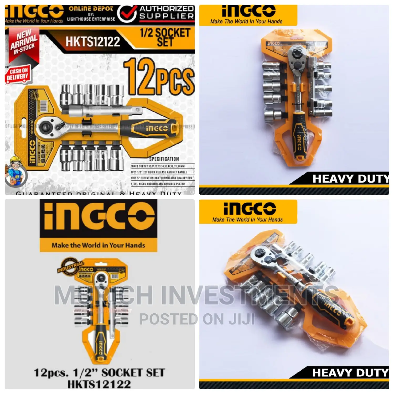 Ingco 12pcs. 1/2'' Socket Set