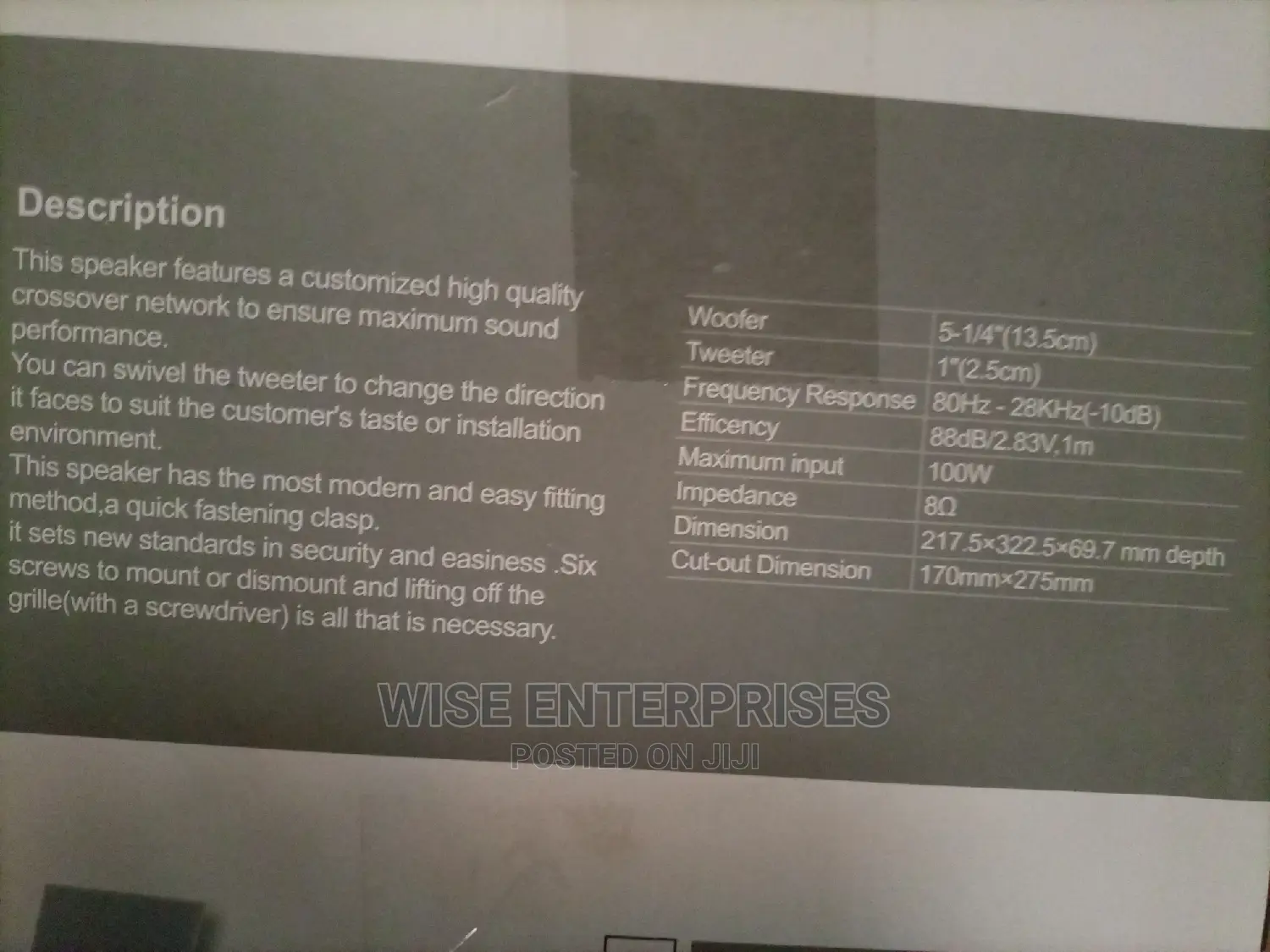 In Wall Speaker