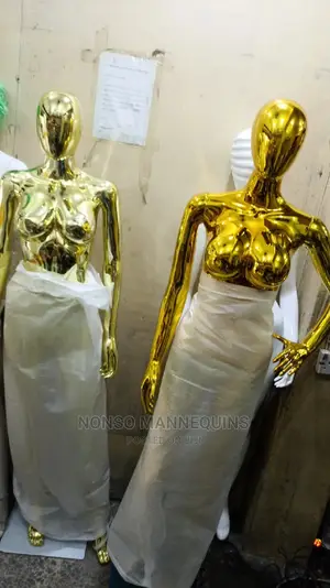 Female Gold Chrome High Quality Display Mannequins