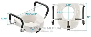 Seat Riser With Removable Arms(Fits Standard Toilets)
