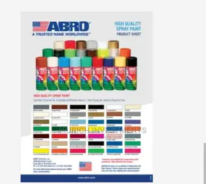 Abro High Quality Spray Paints 12/Case