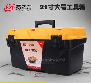 21" Plastic Storage Metal Toolbox