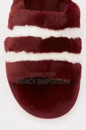 Striped Fluffy Slippers