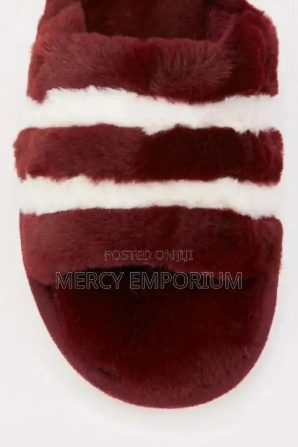 Striped Fluffy Slippers