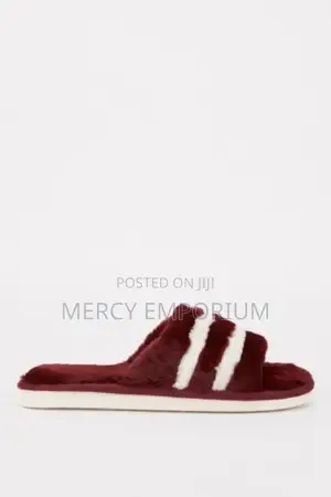 Striped Fluffy Slippers