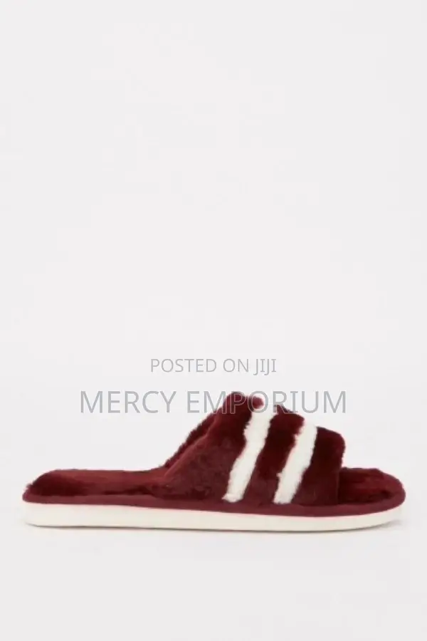 Striped Fluffy Slippers