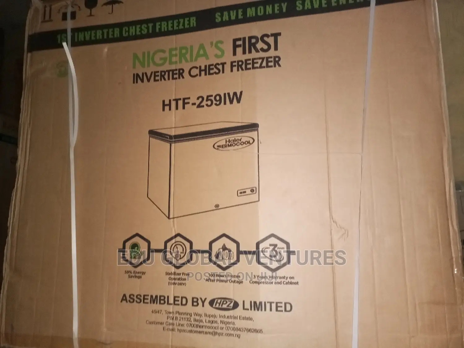 Haier Thermocool Inverter Chest Freezer 259litres.HTF-259IW