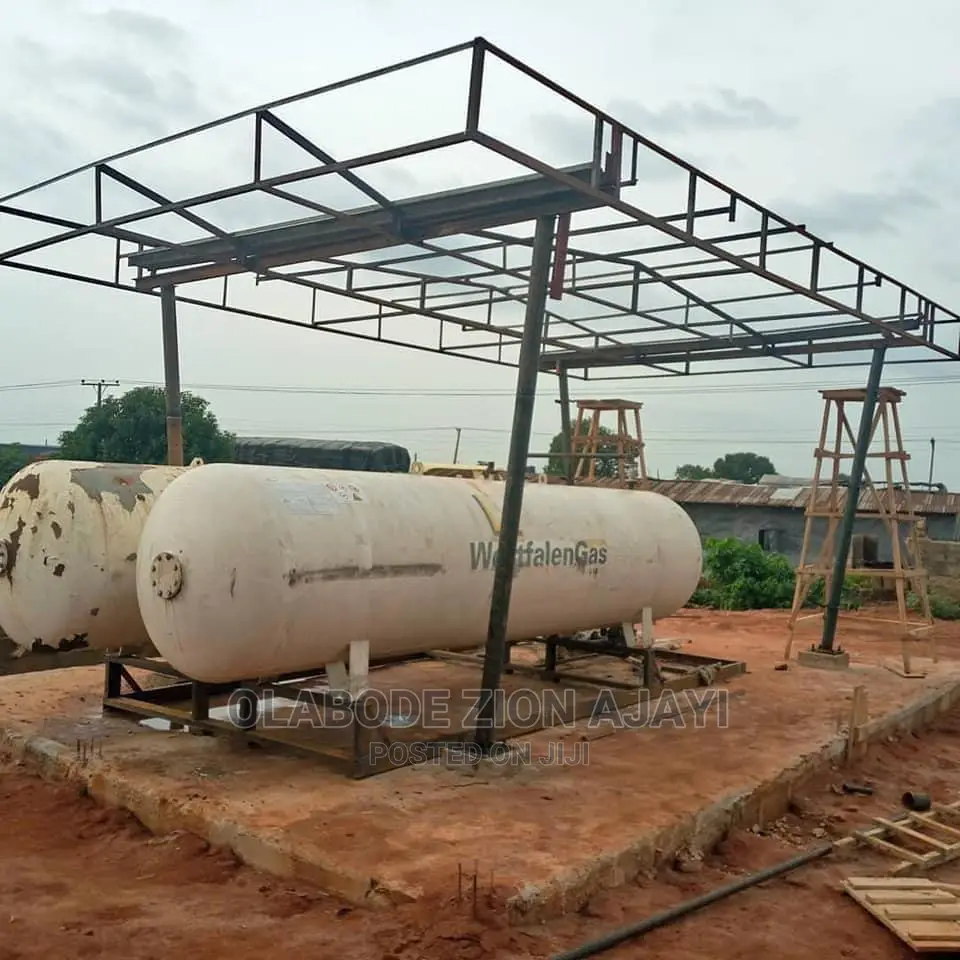Complete Construction Of 7tons LPG Storage With Canopy